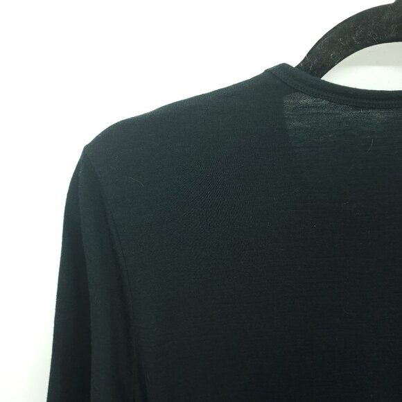 Seg'ments 100% Merino Wool Crew Neck Long Sleeve Base Layer Top M Black - Picture 9 of 14